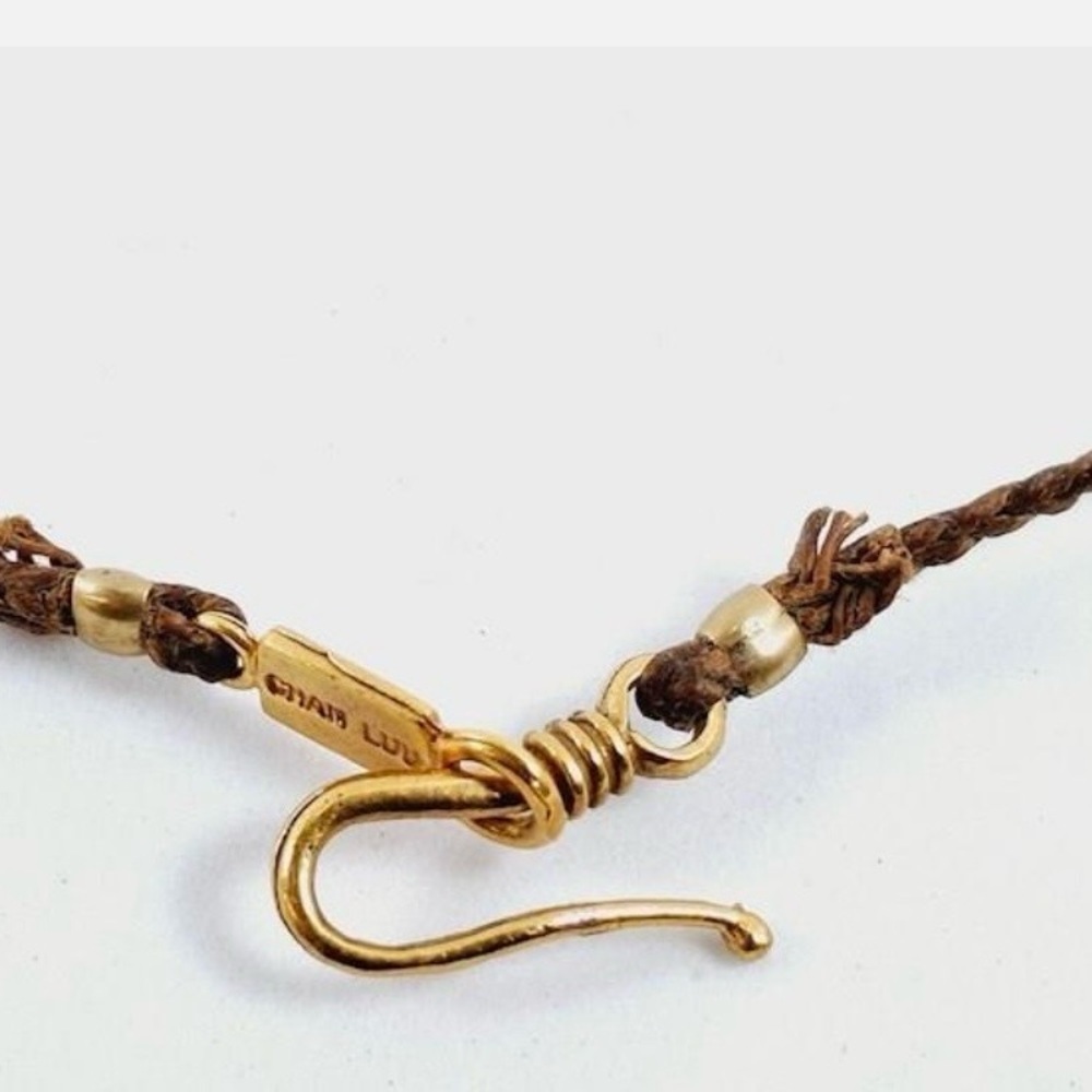 Chan Luu 40.5" Leather Cinnamon Agate Beaded Necklace Boho Layering Gemstone - Picture 3 of 14